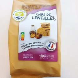 Chips de lentilles aux Oignons caramélisés & Vinaigre Balsamique